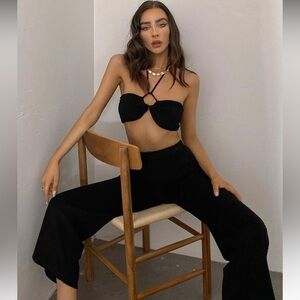 Princess Polly Black Wide-Leg Pant Set